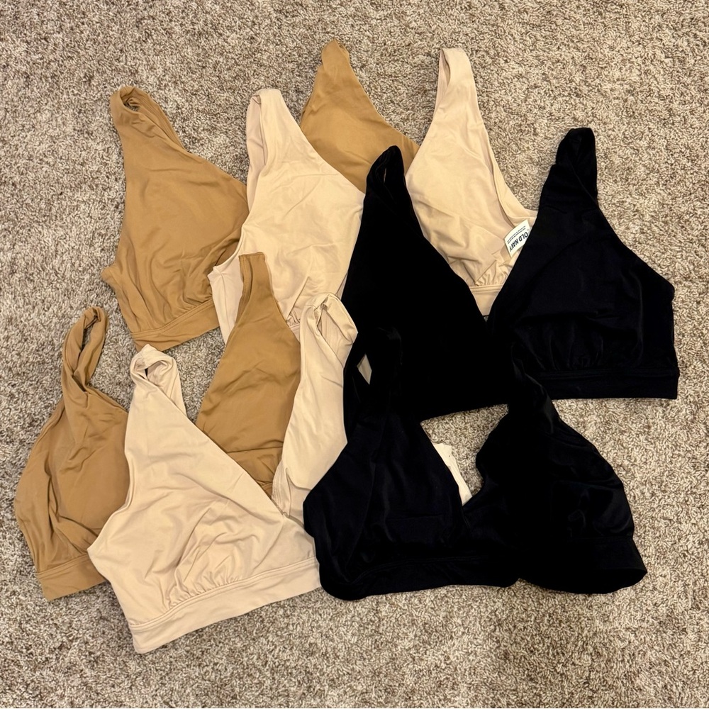 Old Navy Women's Bras in Black, Tan, and Cream